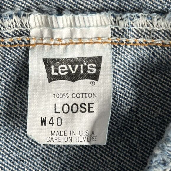 Vintage 1992 Levi’s 545 Blue Shorts Men’s 40 Loose Denim Jean Shorts USA made - Picture 11 of 12